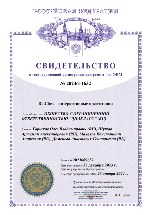 Свидетельство о регистрации ПО